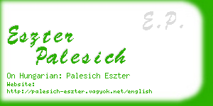 eszter palesich business card